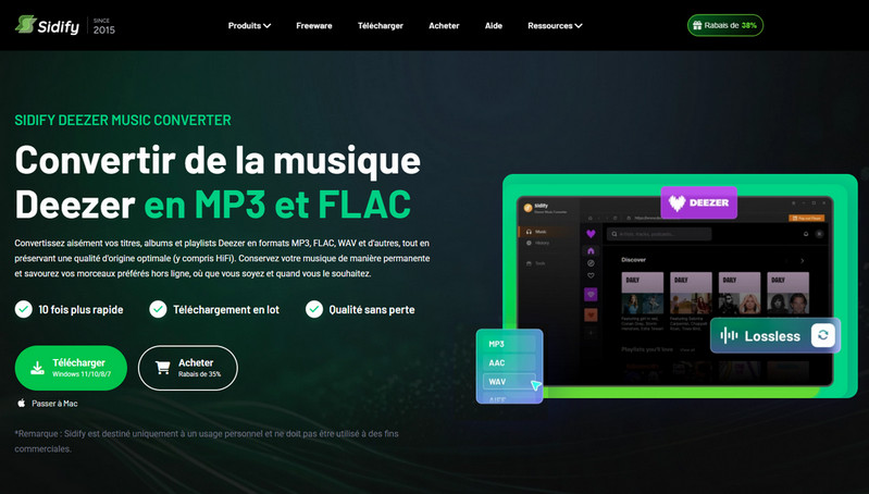 Présentation de Sidify Deezer Music Converter