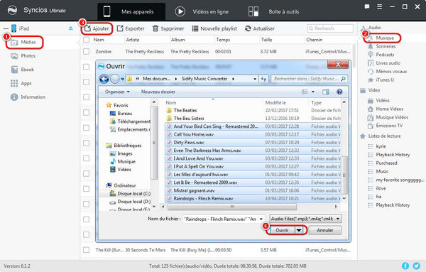 Importer de la musique vers Samsung Galaxy Note 8