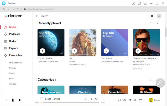 Ouvrez Deezer Music Converter