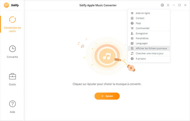Les fichiers journqux Apple Music Converter Mac