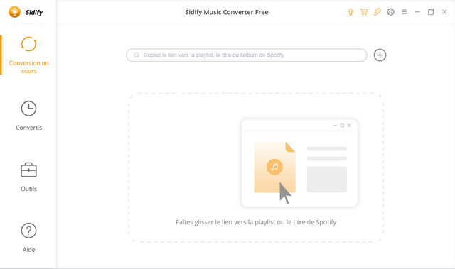 Interface principale de Sidify Music Converter Free