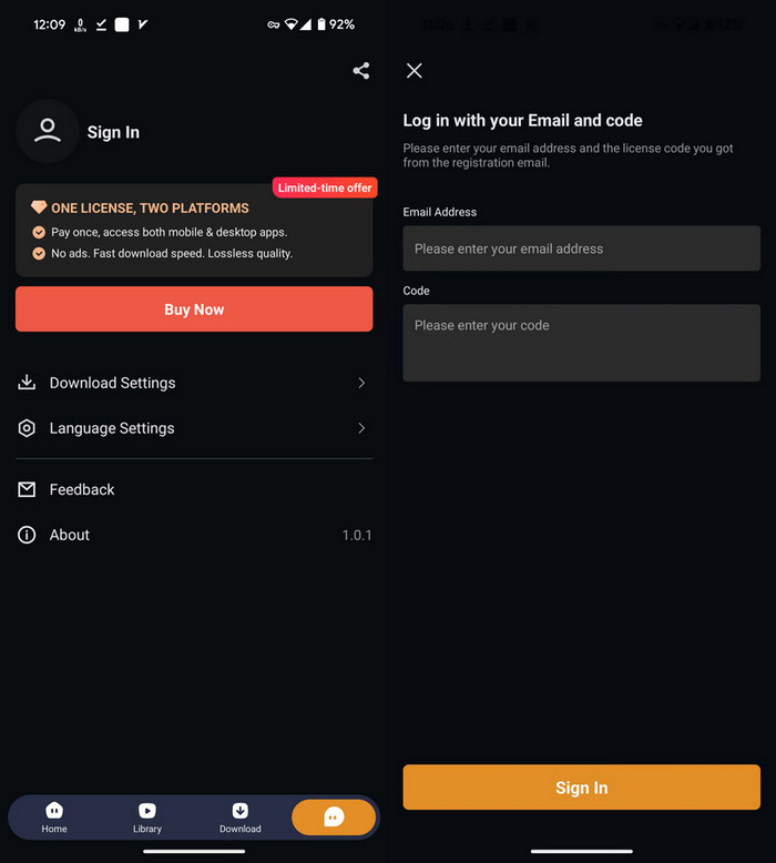 Activer Sidify Spotify Music Converter sur Android