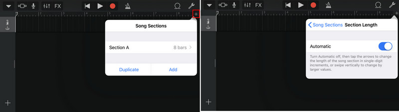 Changer la section en automatique