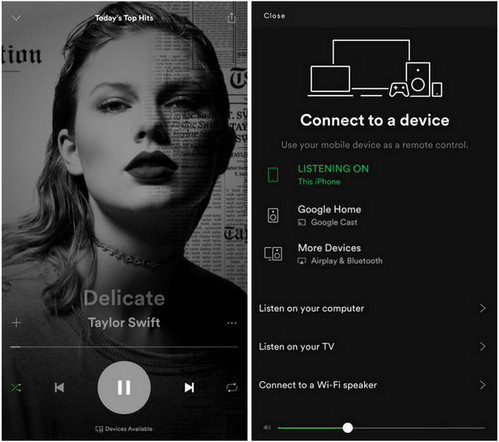 Airplay Spotify Music à Homepod via iOS Devices