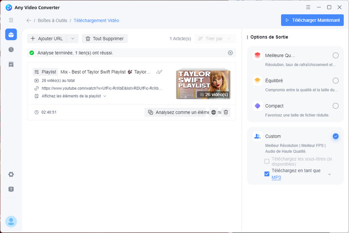Analysez des liens YouTube