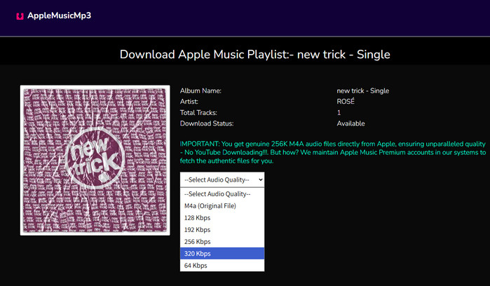 Convertir des morceaux Apple Music en MP3 avec des outils en ligne