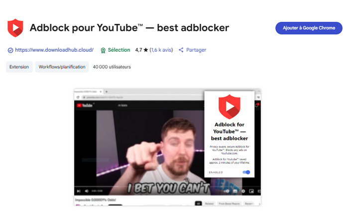 Adblock pour YouTube™ — best adblocker