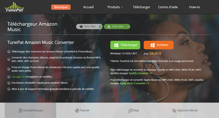 Caractéristiques de TunePat Amazon Music Converter