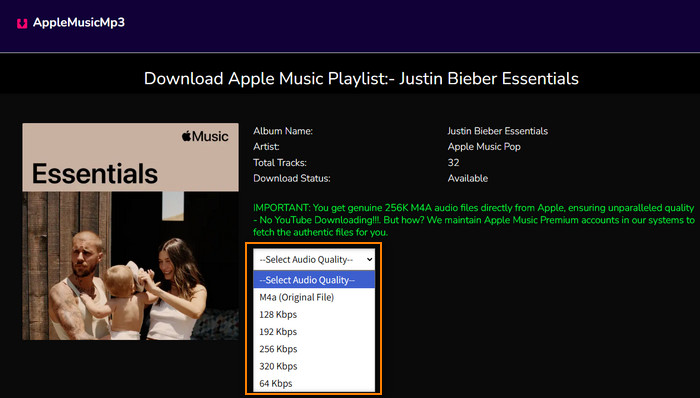 Choisissez le format et la qualité audio d'Apple Music
