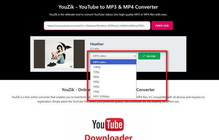 Sélectionnez le format