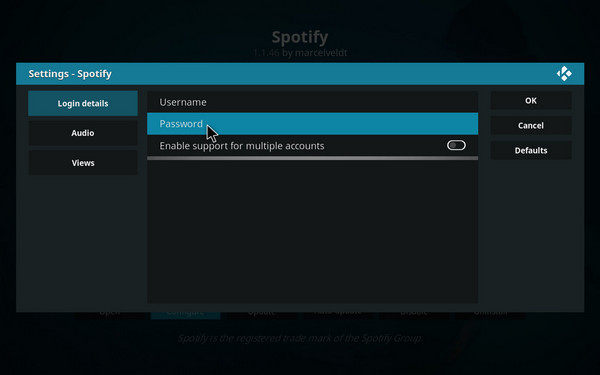 Configurer le compte de Spotify