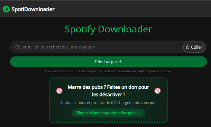 Copiez le lien de la chanson Spotify