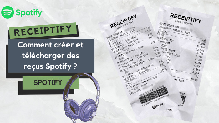 Créer et télécharger des reçus Spotify