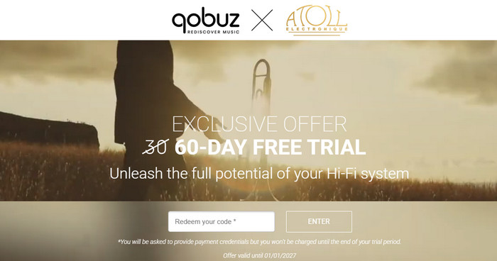 Bénéficier d'un mois d'essai gratuit de Qobuz avec ATOLL