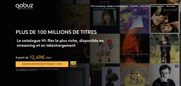 Profiter d'un essai gratuit de Qobuz pendant un mois