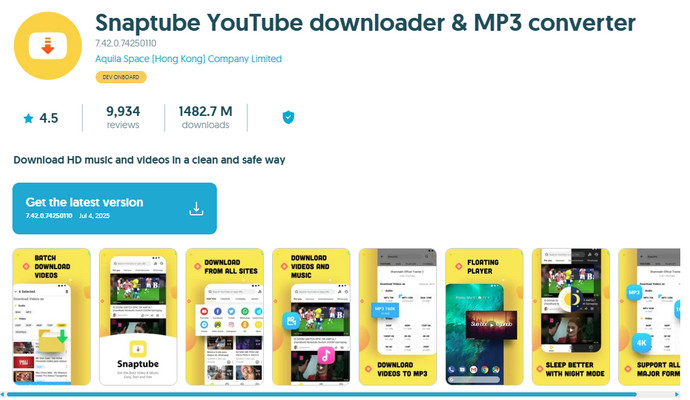 Télécharger le son d'une vidéo YouTube avec Snaptube