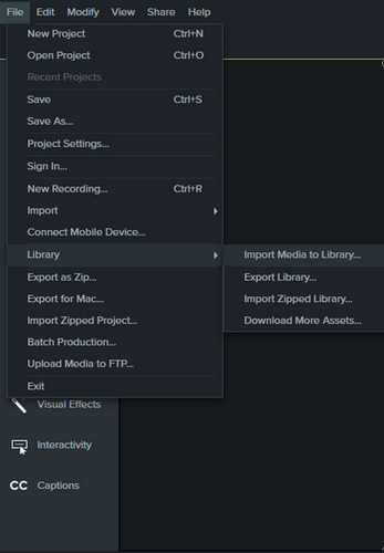 Ajouter de la musique Spotify à la médiathèque Camtasia