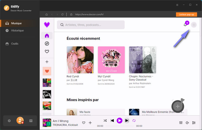 Ouvrez Sidify Deezer Music Converter
