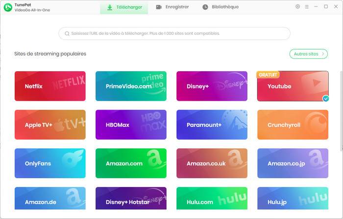 Téléchargez et lancez TunePat VideoGo All-In-One