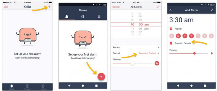 Définissez les pistes Spotify comme sonnerie alarme Android avec Kello Alarm Clock