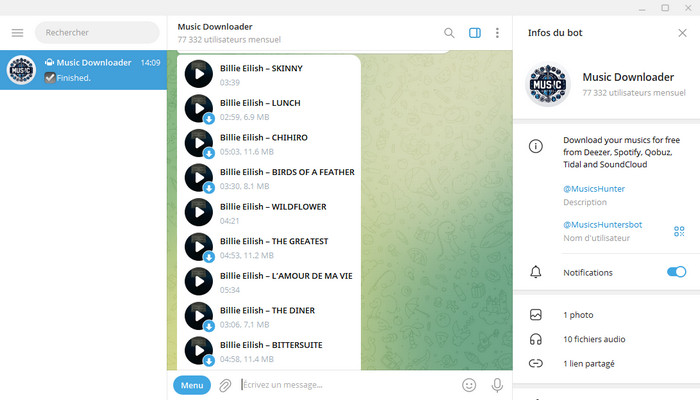 @MusicsHuntersbot : Music Downloader