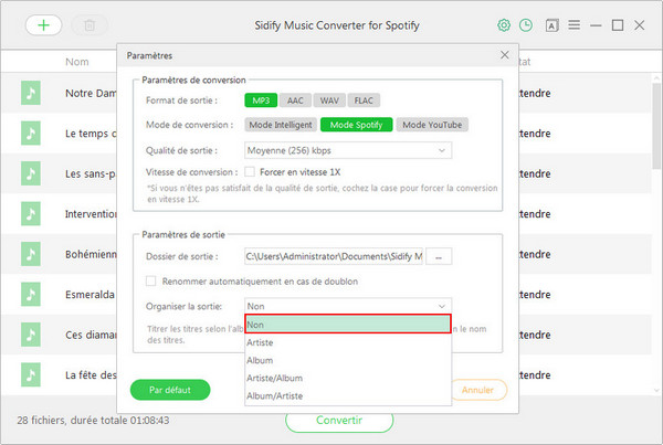 convertir spotify music