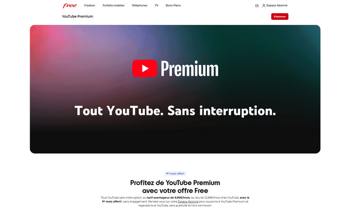 Profitez de l'offre Free pour accéder à YouTube Premium gratuitement