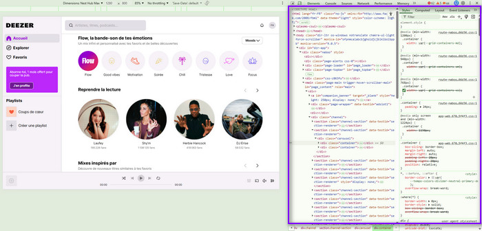 Ouvrez le panneau des outils de développement