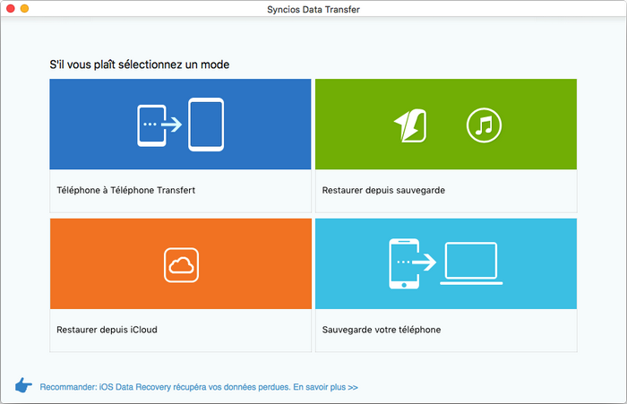 Syncios Data Transfer pour Mac