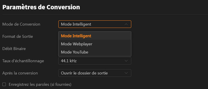 Mode Webplayer