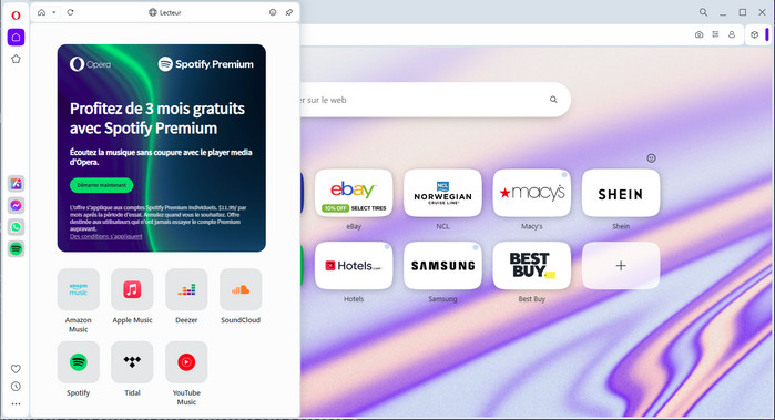 Obtenez Spotify Essai Gratuit 3 mois avec Opera