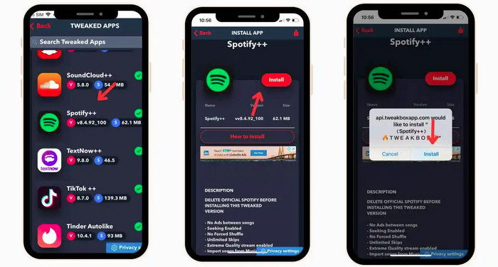 Obtenez Spotify++ gratuitement avec TweakBox