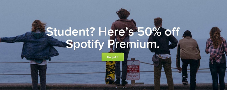 Spotify 50% remise des étudiants