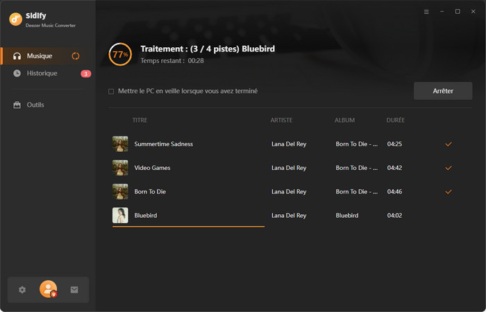 Téléchargez des chansons Deezer par lots