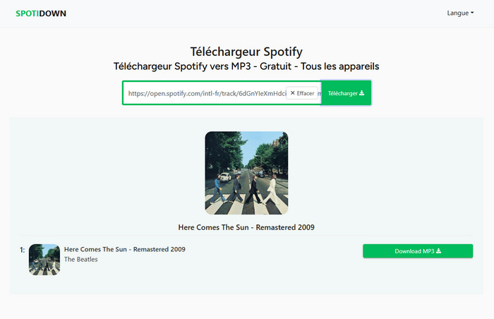 Télécharger des titres Spotify avec SPOTIDOWN