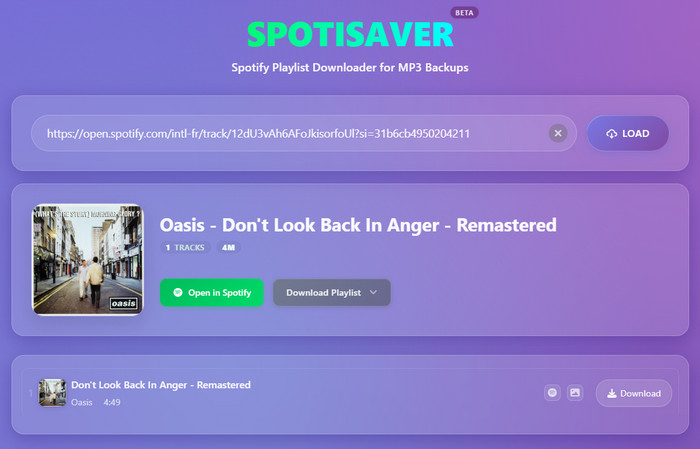 Télécharger de la musique Spotify avec Spotisaver