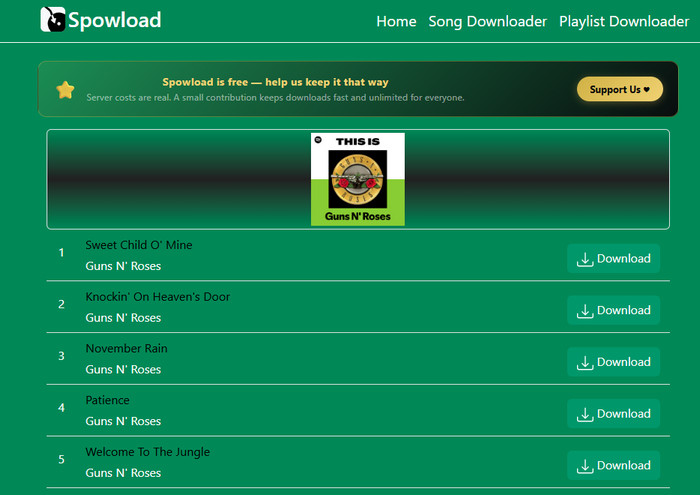 Télécharger des pistes Spotify avec Spowload