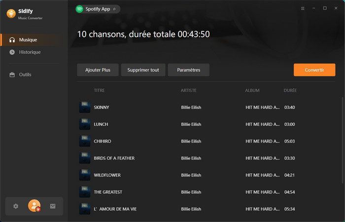 Télécharger un nombre illimité de chansons Spotify en masse