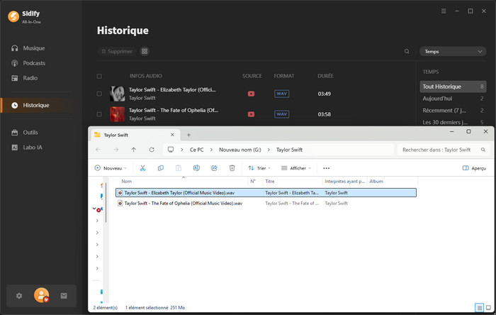 Téléchargez la musique YouTube au format WAV