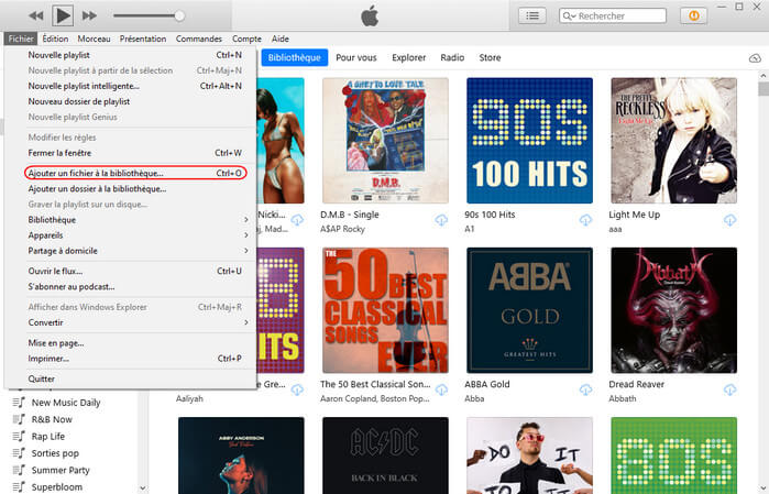 Ajoutez de la musique sur iTunes