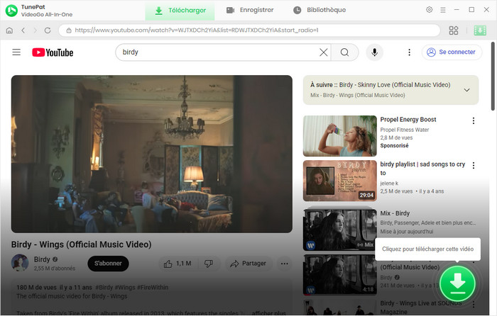 Trouvez la vidéo YouTube sans publicité que vous souhaitez télécharger