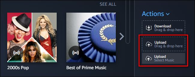 Upload Spotify music to Amazon