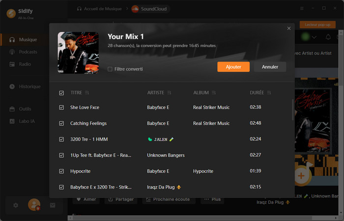 Accédez à la playlist SoundCloud