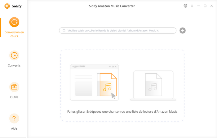 Interface principale de Amazon Music Converter