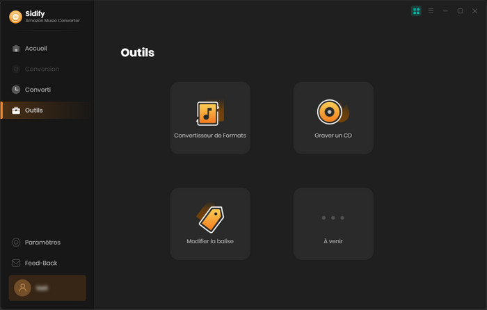 Outils pour Amazon Music Converter Windows