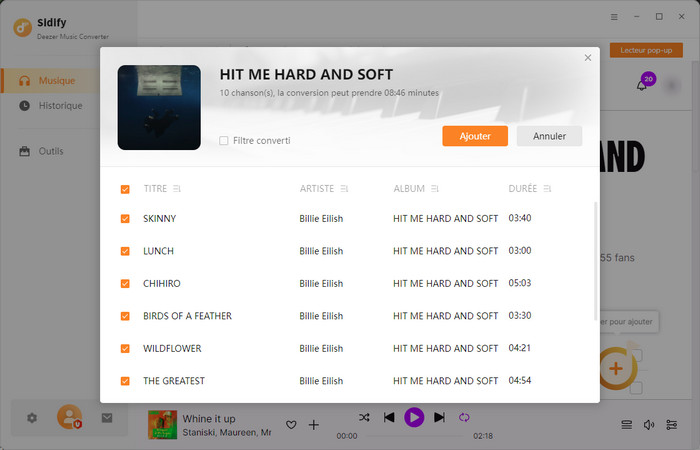 Importez des musiques Deezer à Sidify