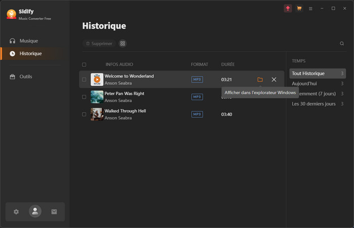 Historique des conversions
