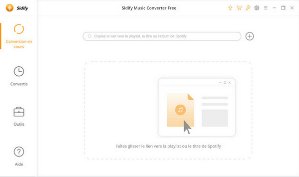 Interface principale de Sidify Music Converter Free