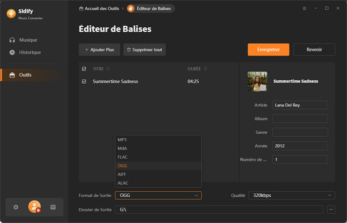 Modifiez les balises ID3