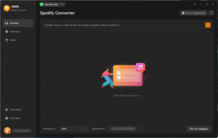 Sélectionnez le mode Spotify App et activez Spotify Lossless